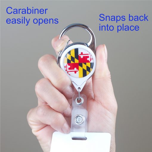 Scrubza®-Maryland Retratractable Carabiner Badge Holder