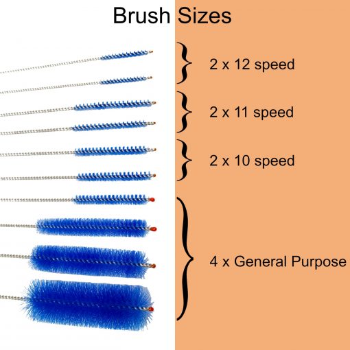 TrailPik-12 | 11 | 10 | Speed Cassette Cleaner and Bike Detail Brushes